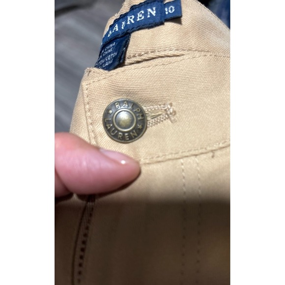 Ralph Lauren Khaki cropped wide‎ leg pants size 10 - Picture 9 of 9